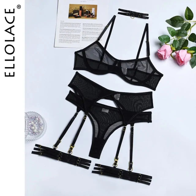 4 Pieces Sexy Erotic Lingerie